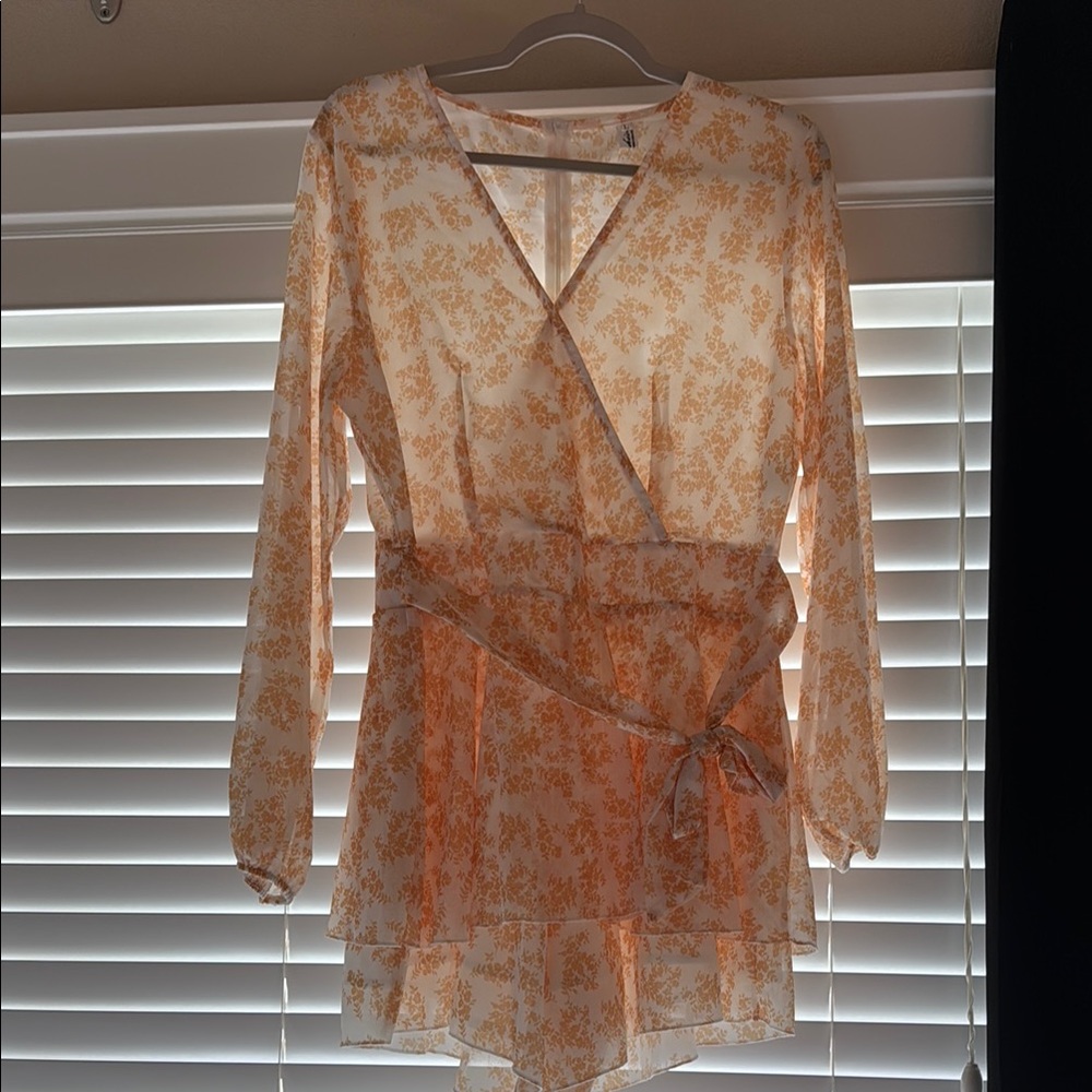 Floral Wrap Dress with Belt